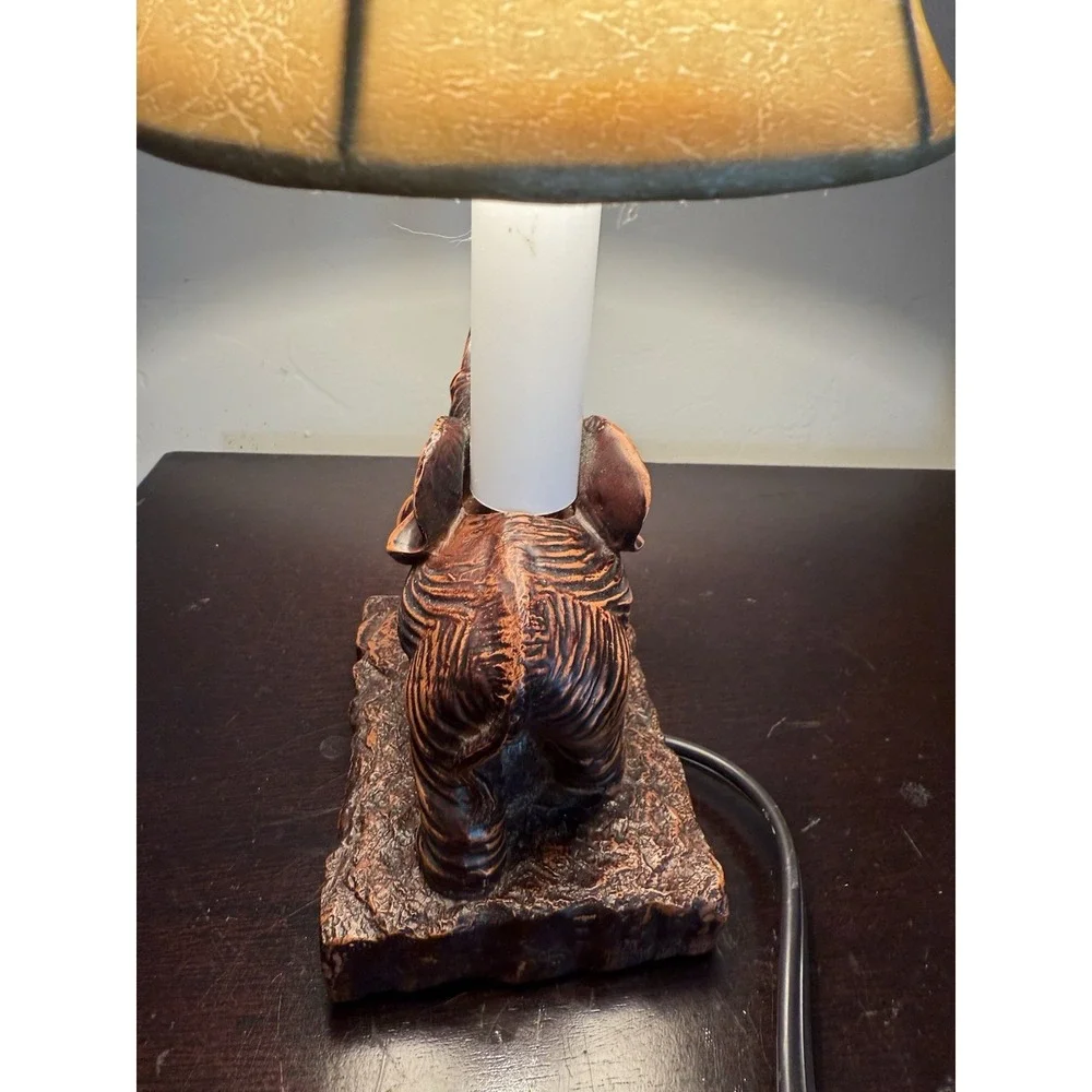 Vintage Elephant Table Lamp Operational ~10